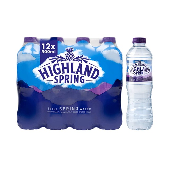 Highland Spring Still Bottled Water 12 X 500Ml